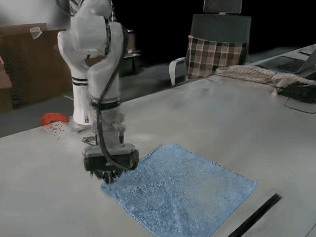 DeformMaster robot cloth manipulation demo